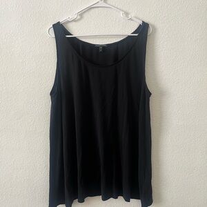 EILEEN FISHER Womens Black Silk 100%Casual Minimalist Comfort Top XL